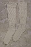 Pointelle Knit Slouch Socks Ecru